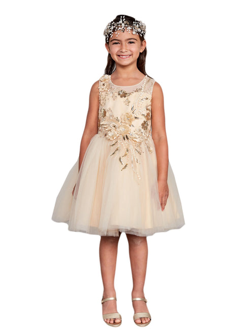 Girls Multi Color Lace Rhinestone Sash Pageant Dress 2-18 - SophiasStyle.com